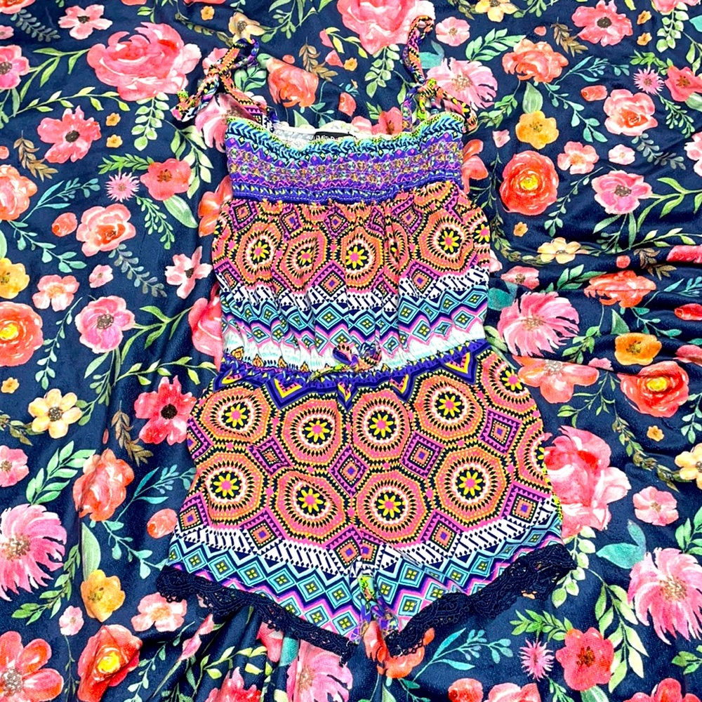 Limited Too retro colored romper NEVER WORN